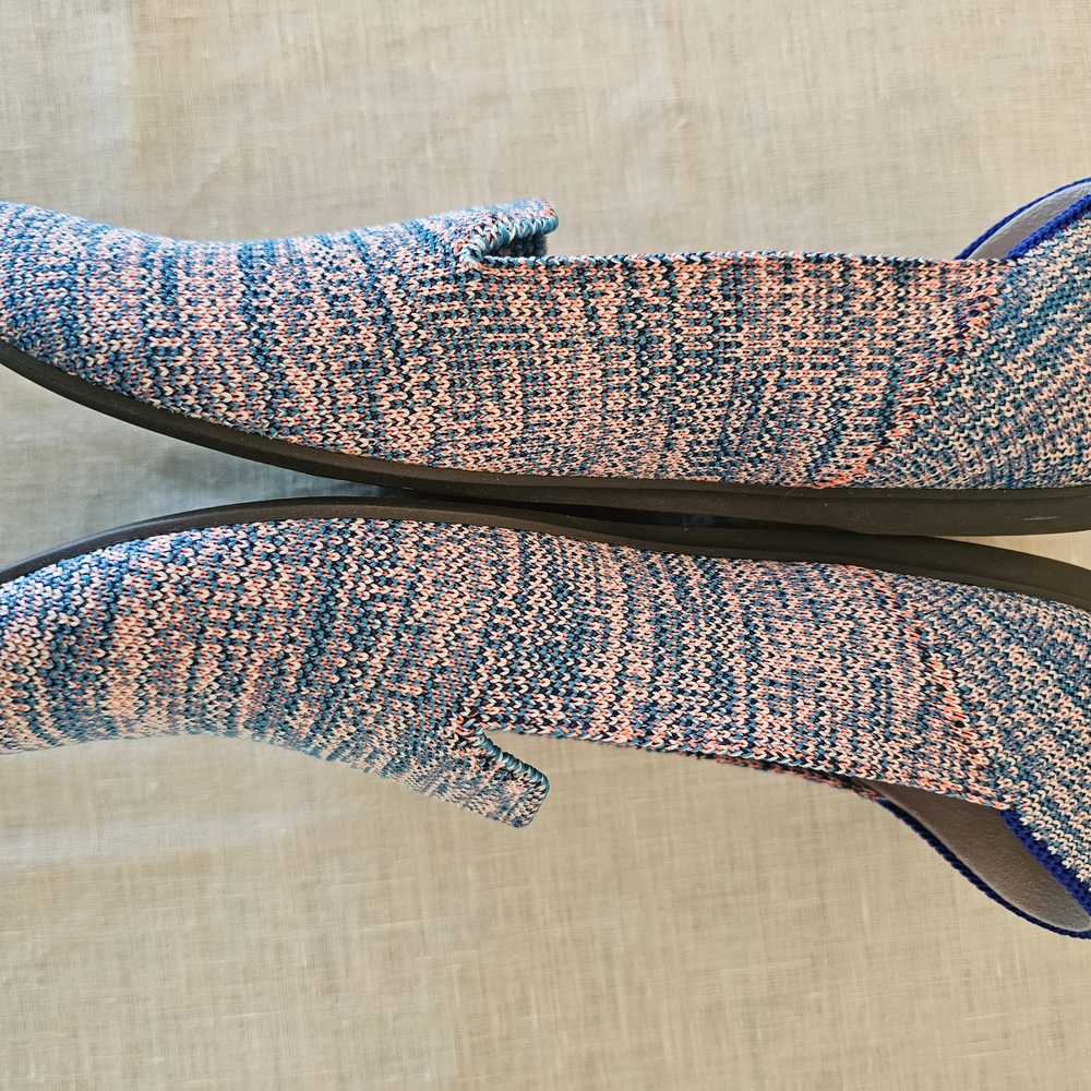 Rothy's The Flat In Turquoise Melange Round Toe Slip-On Flat Womens Shoes Sz 8 - Picture 8 of 14